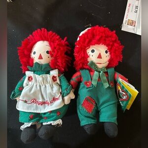 Snowden and Friends Raggedy Ann & Andy 12" Dolls Stuffed Toys 1998